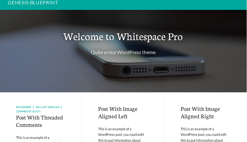 whitespace_pro_front_page_not_working